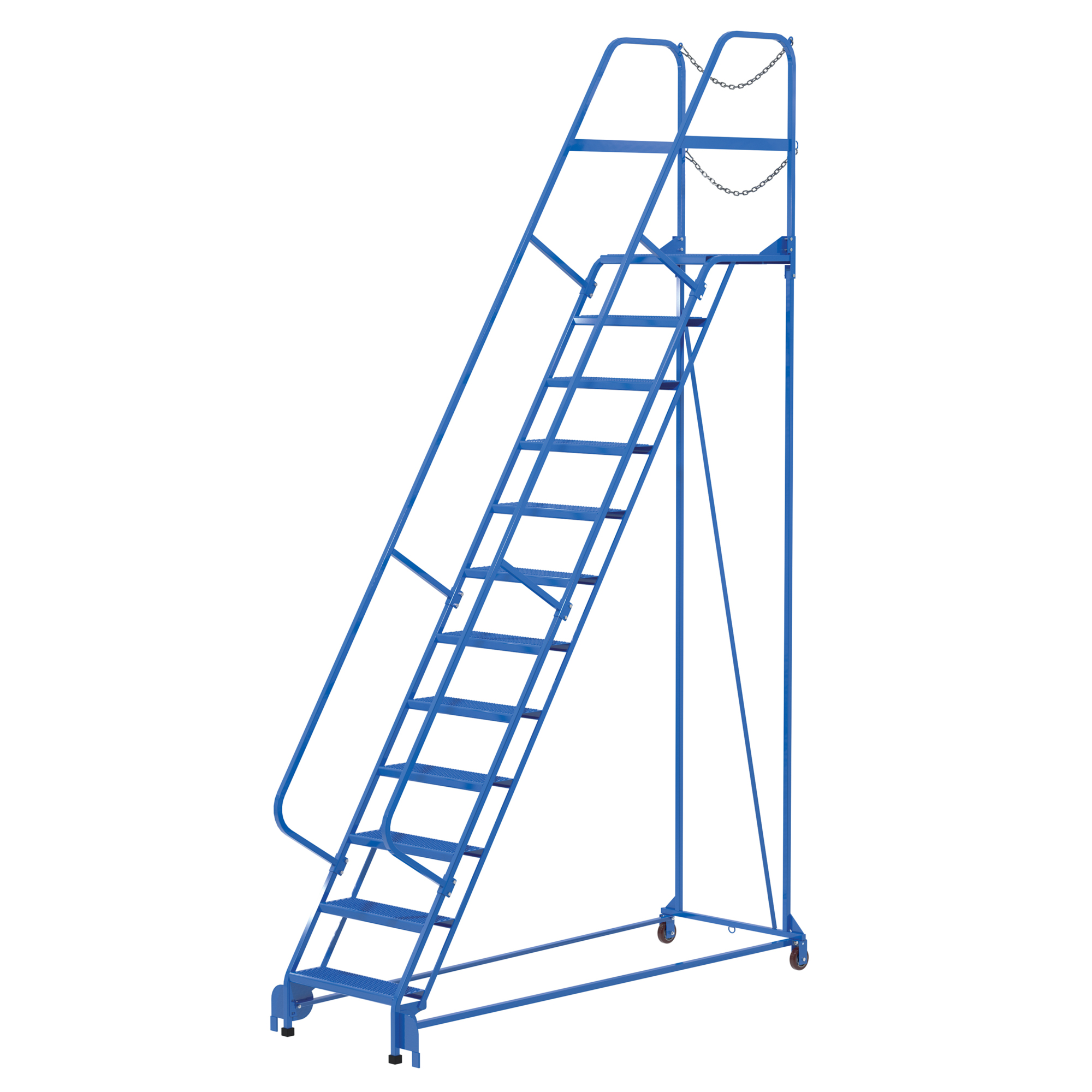 Vestil 12-Step Perforated Maintenance Ladder - 156in. Overall Height, Steel, 350-Lb. Capacity, Model# LAD-MM-12-P